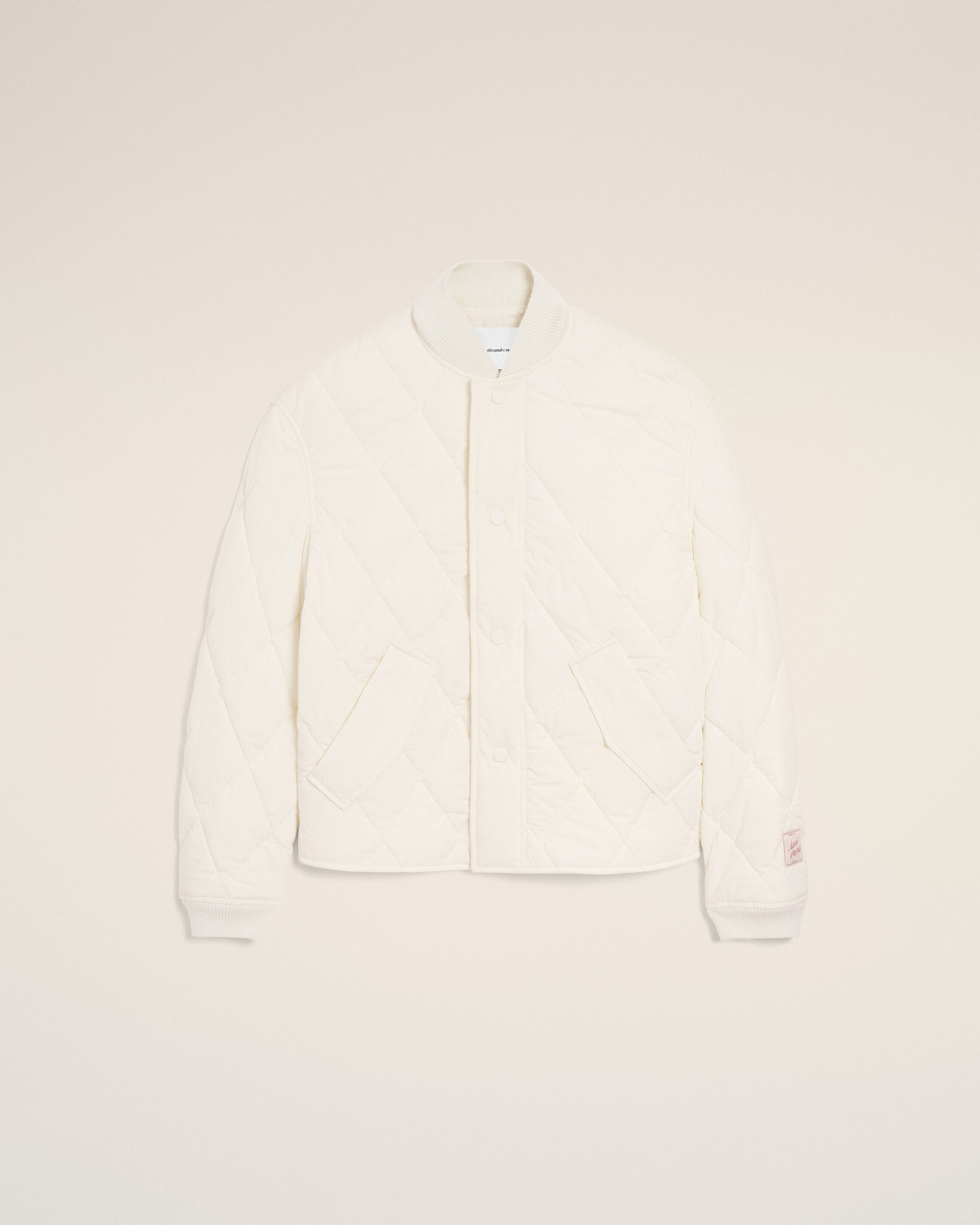VIT CREAM Vit nylonfodrad jacka | Ami Paris