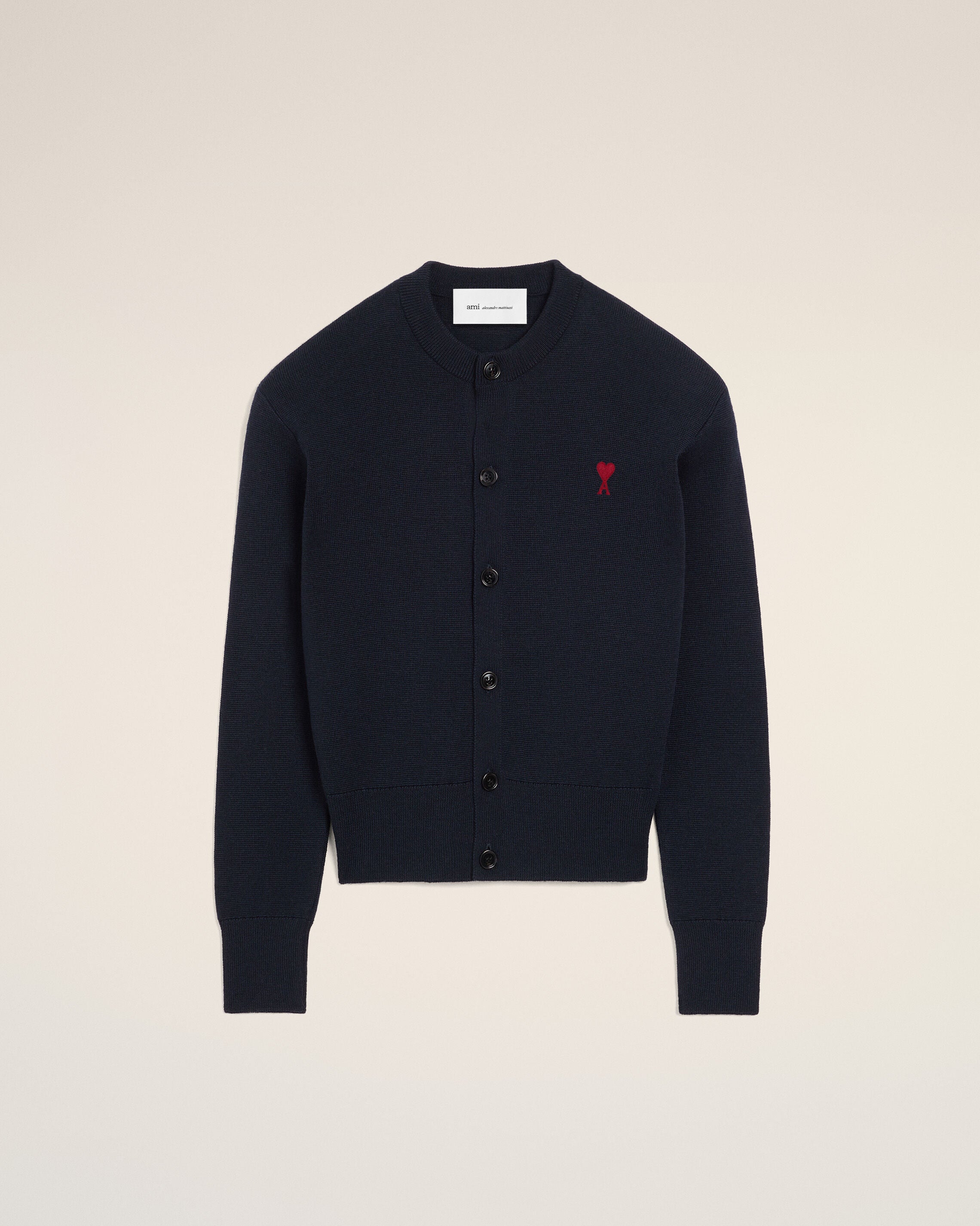 NAVY/ROD Blå ullkardigan från Ami De Coeur | AMI PARIS