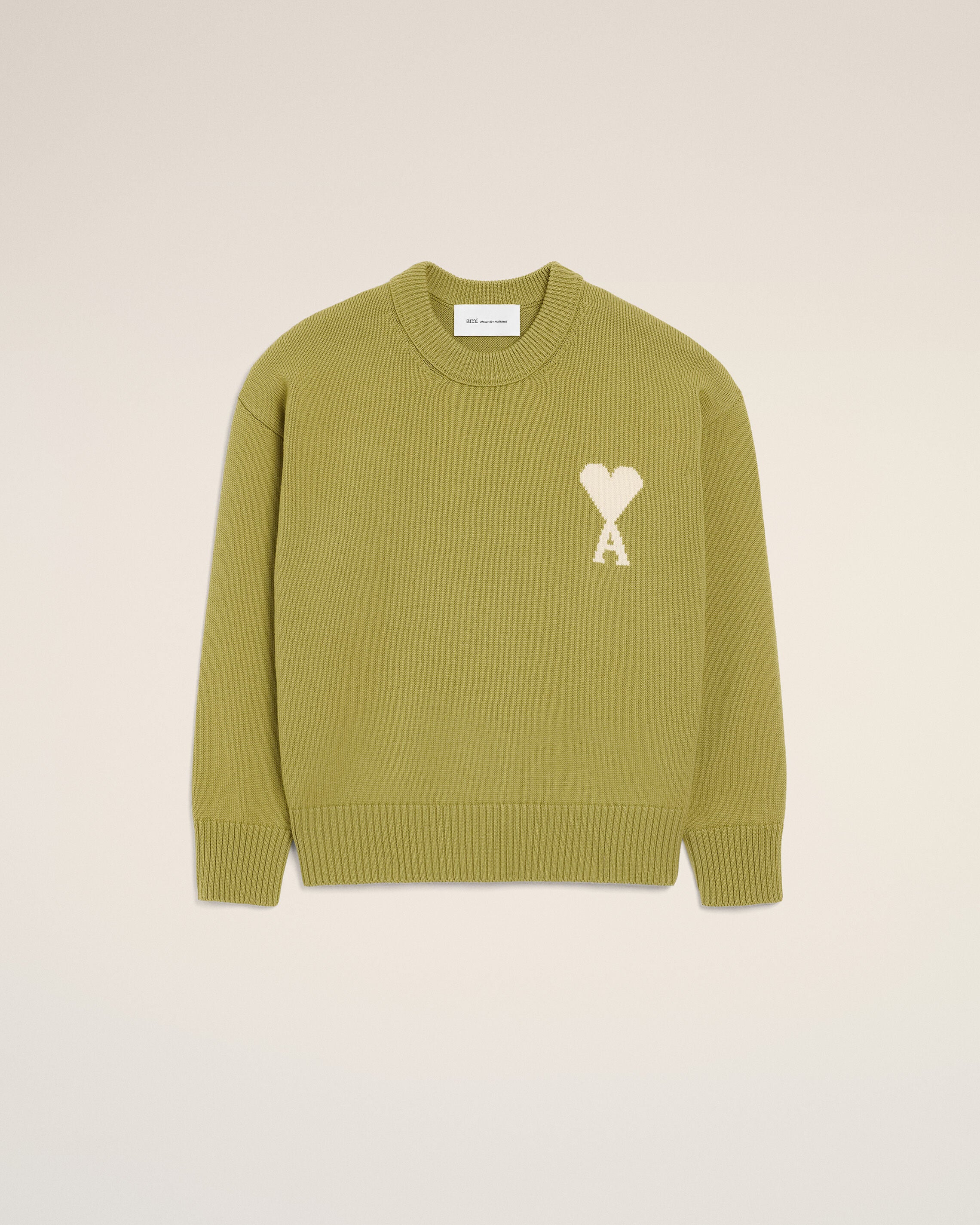 MATCHA/AVVIT GRÖNT Ull- och bomullsstrumpa Ami De Coeur-tröja | Ami Paris