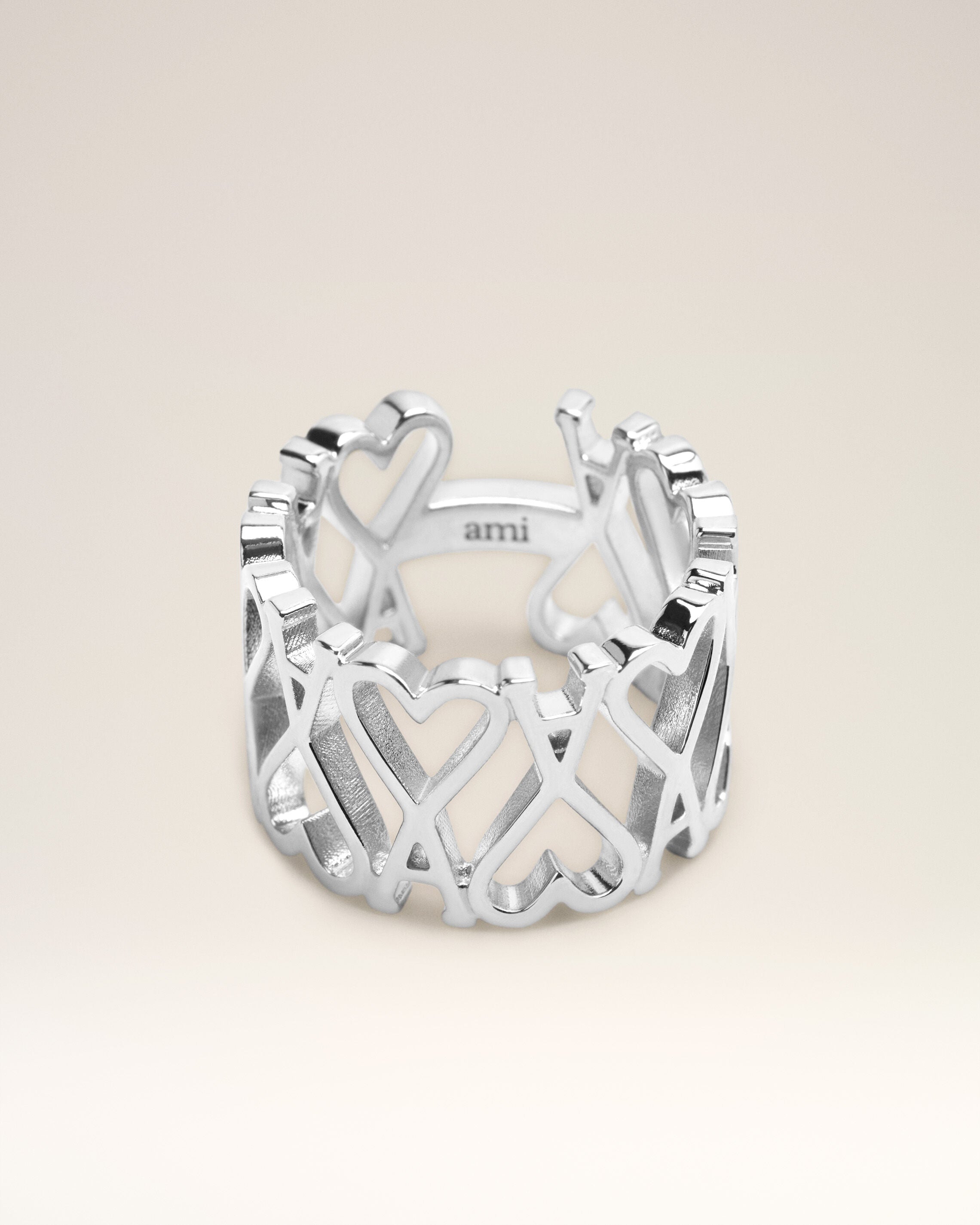 SILVER Ami de Coeur-ring | AMI PARIS