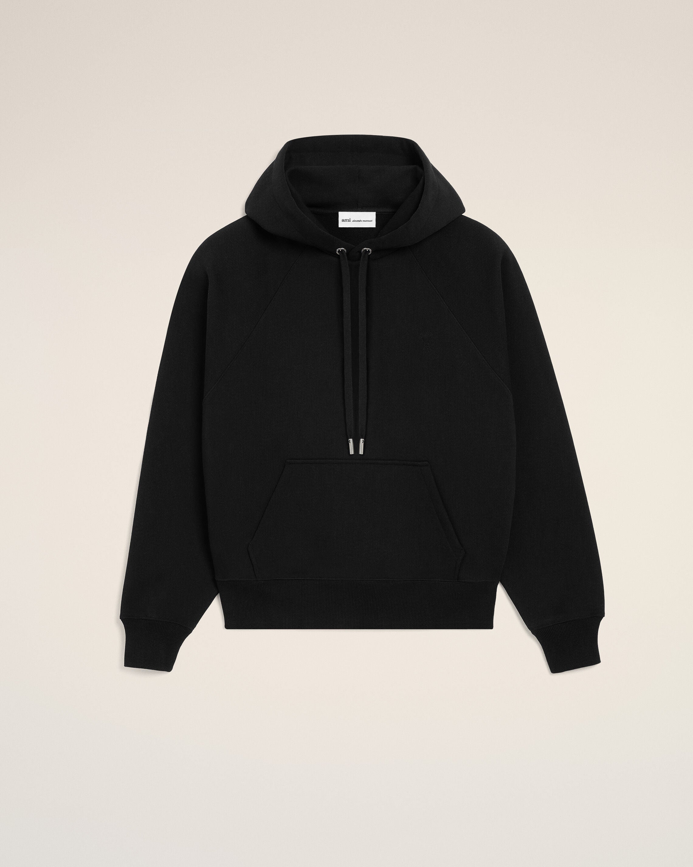 SVART Svart bomull Ami de Coeur-hoodie | AMI PARIS