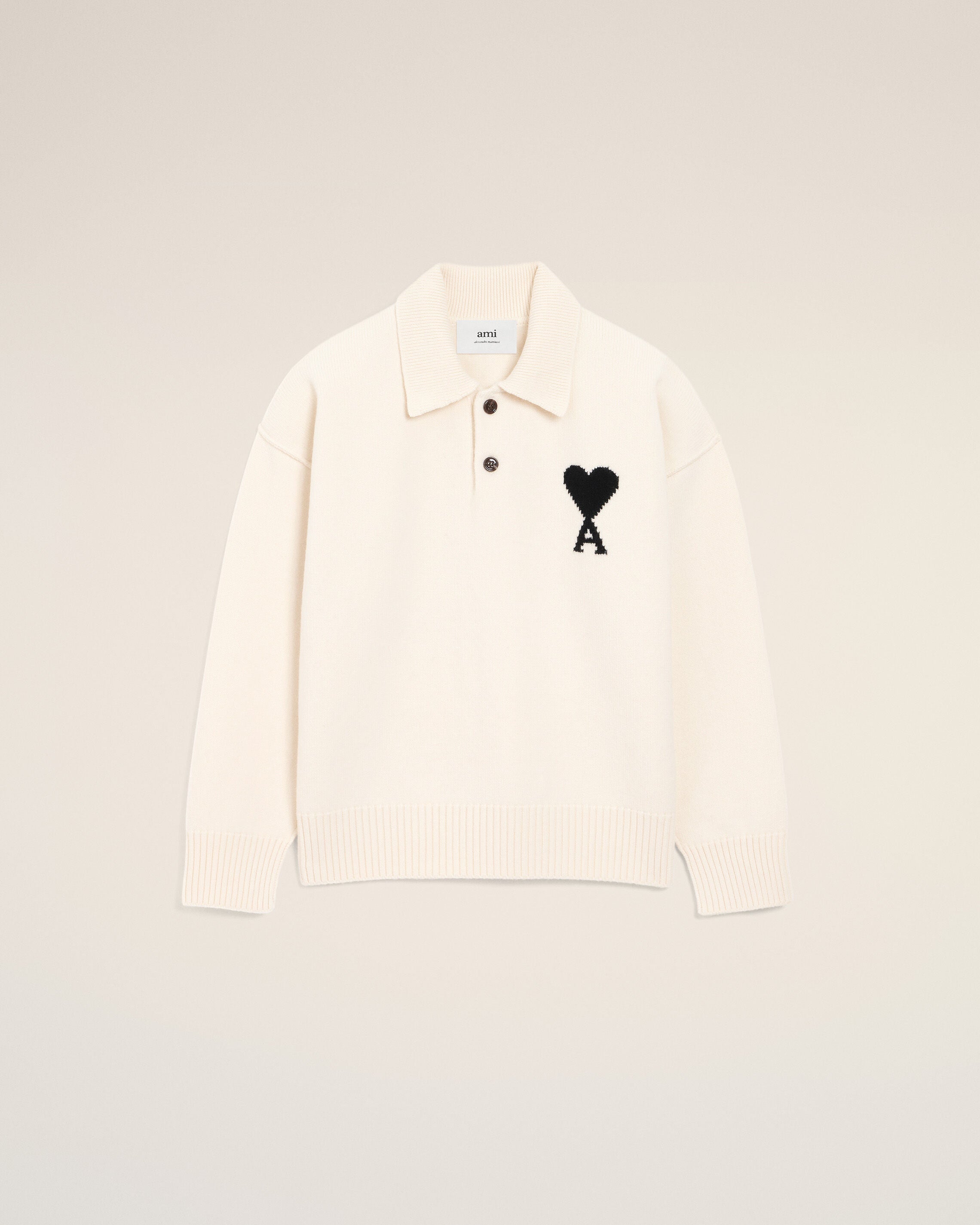 OFFVIT/BLACK Vit ull Ami De Coeur Polo | AMI PARIS
