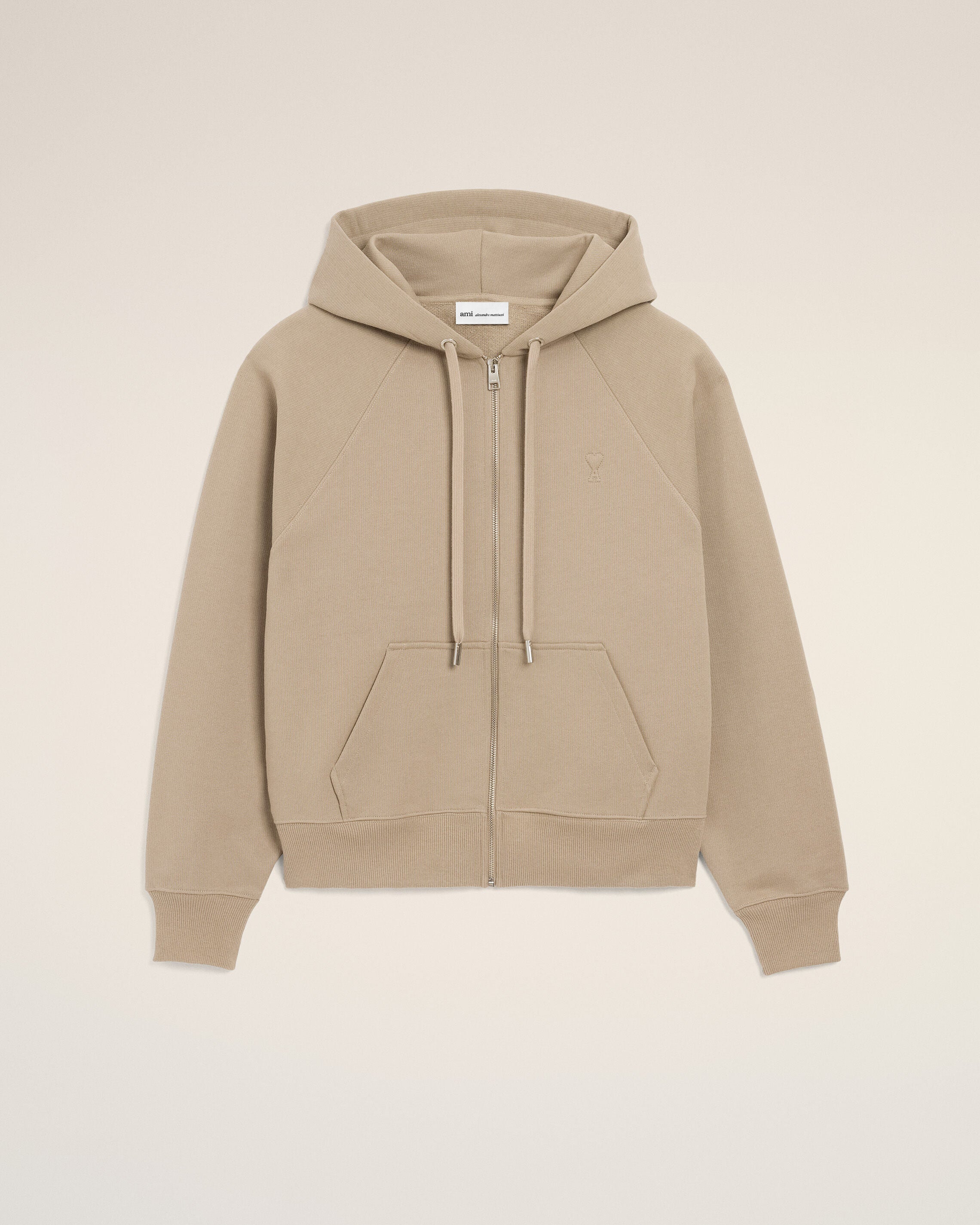 TAUPE BEIGE Beige bomullskivad Ami de Coeur-knäppad huvudvård | Ami Paris